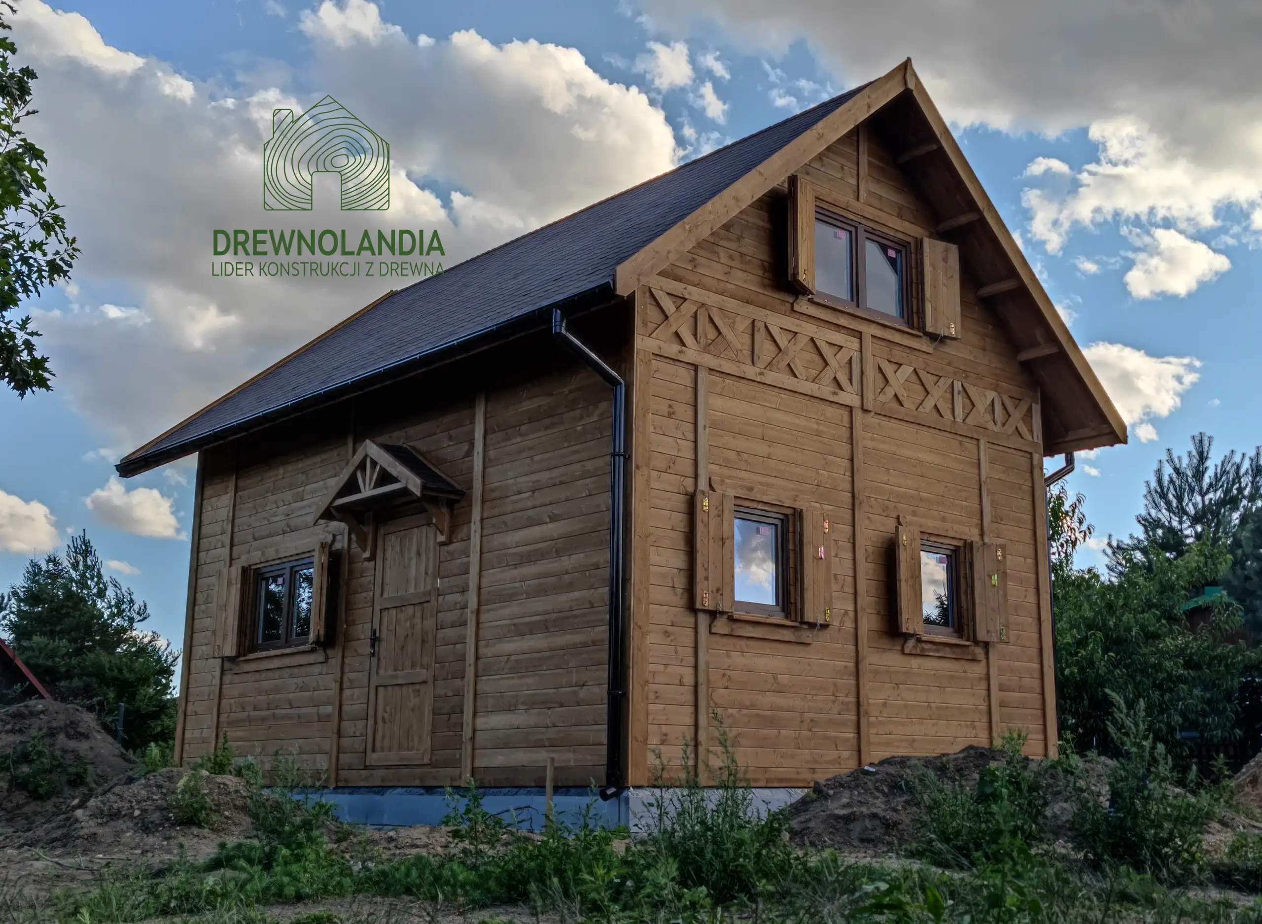 Drewniany domek rekreacyjny całoroczny CRA8 - 35 m²