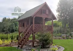 Duży Drewniany Domek Dla Dzieci Kitty IV - 4x2,5m z antresolą - zdjęcie 16