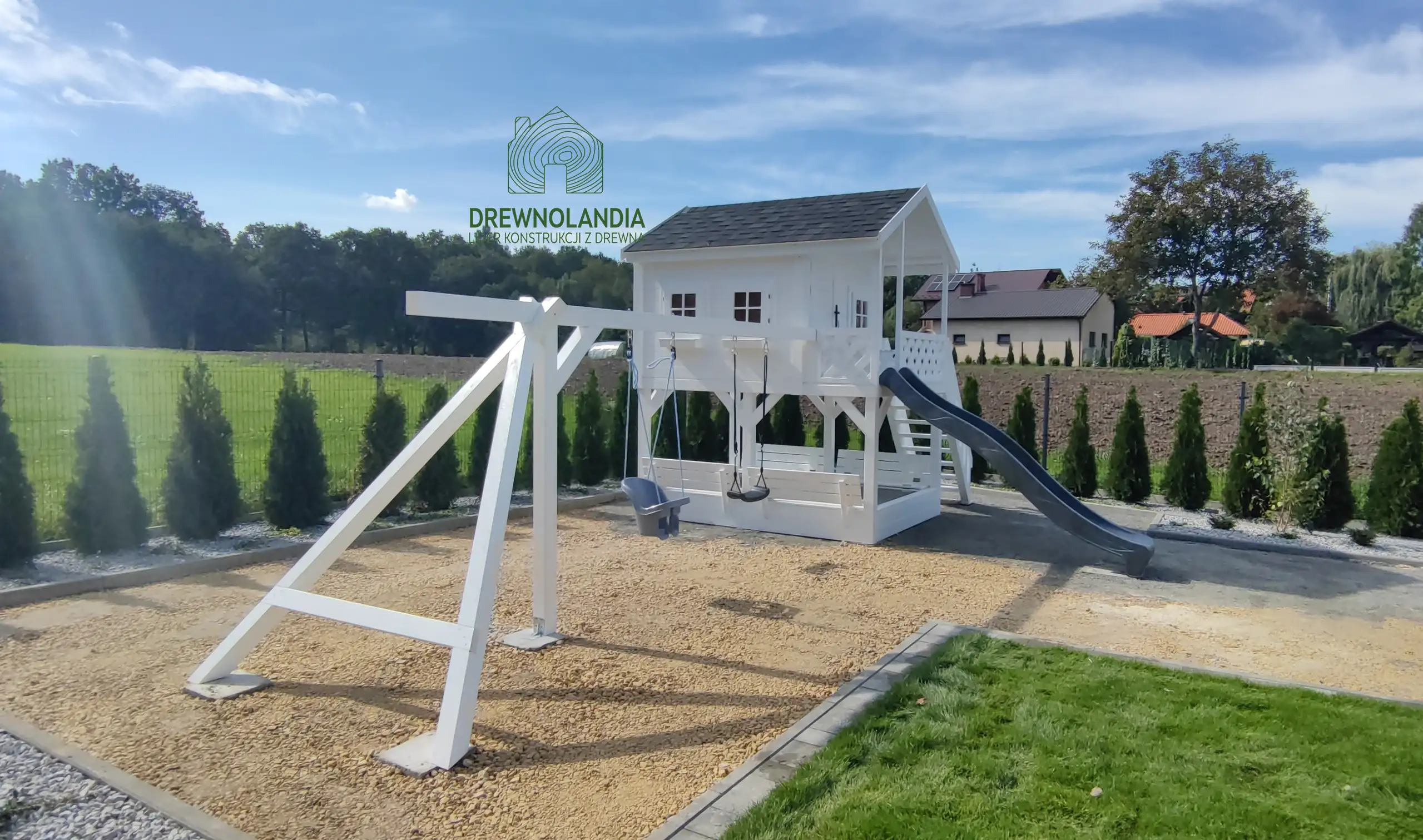 Domek ogrodowy Dla Dzieci Lolek - 2,8x2m z huśtawką 