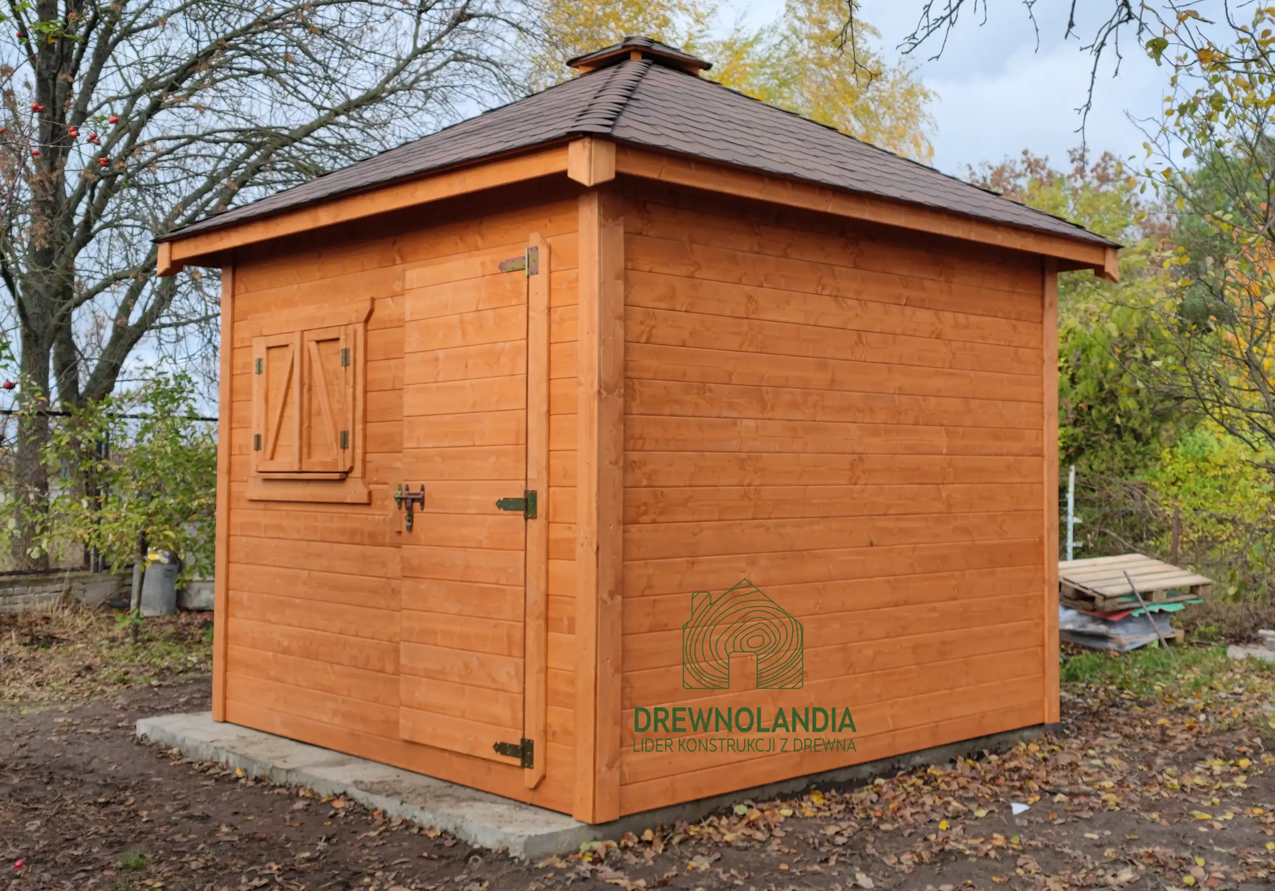 Domek gospodarczy z drewna Filip - 3x3m 