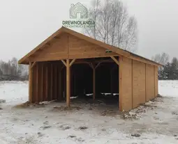 Wiata samochodowa Magda 6x5m – Garaż dla dwóch aut z pomieszczeniem gospodarczym - zdjęcie 12