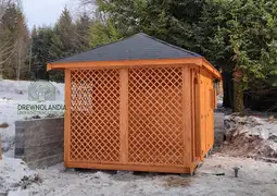 Domek narzędziowy z drewna Kacper - 4,5x3m z drewutnią  - zdjęcie 15