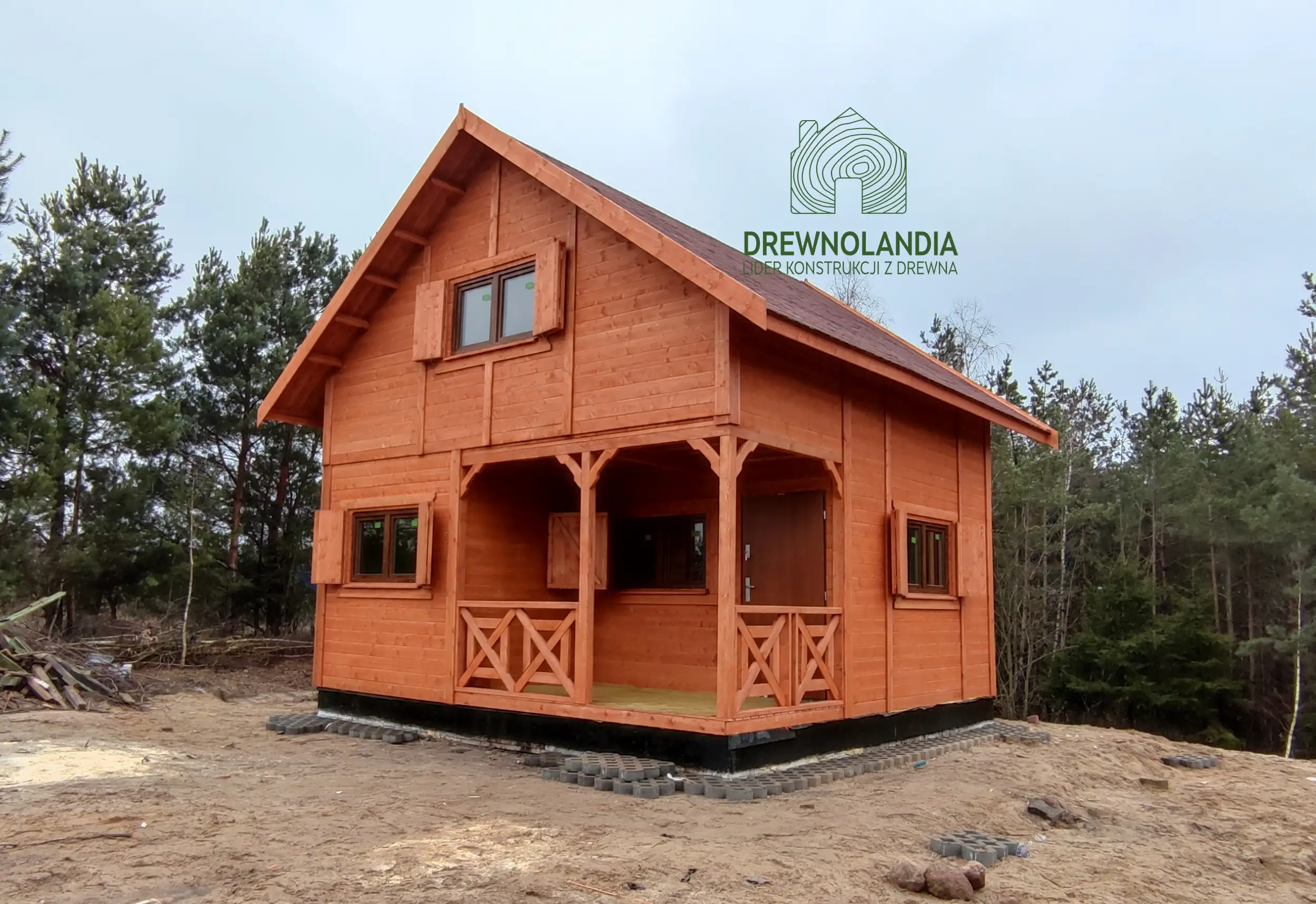 Domek z antresola Wiktor IV - wersja 1 - V1 - 5,9x5,9m