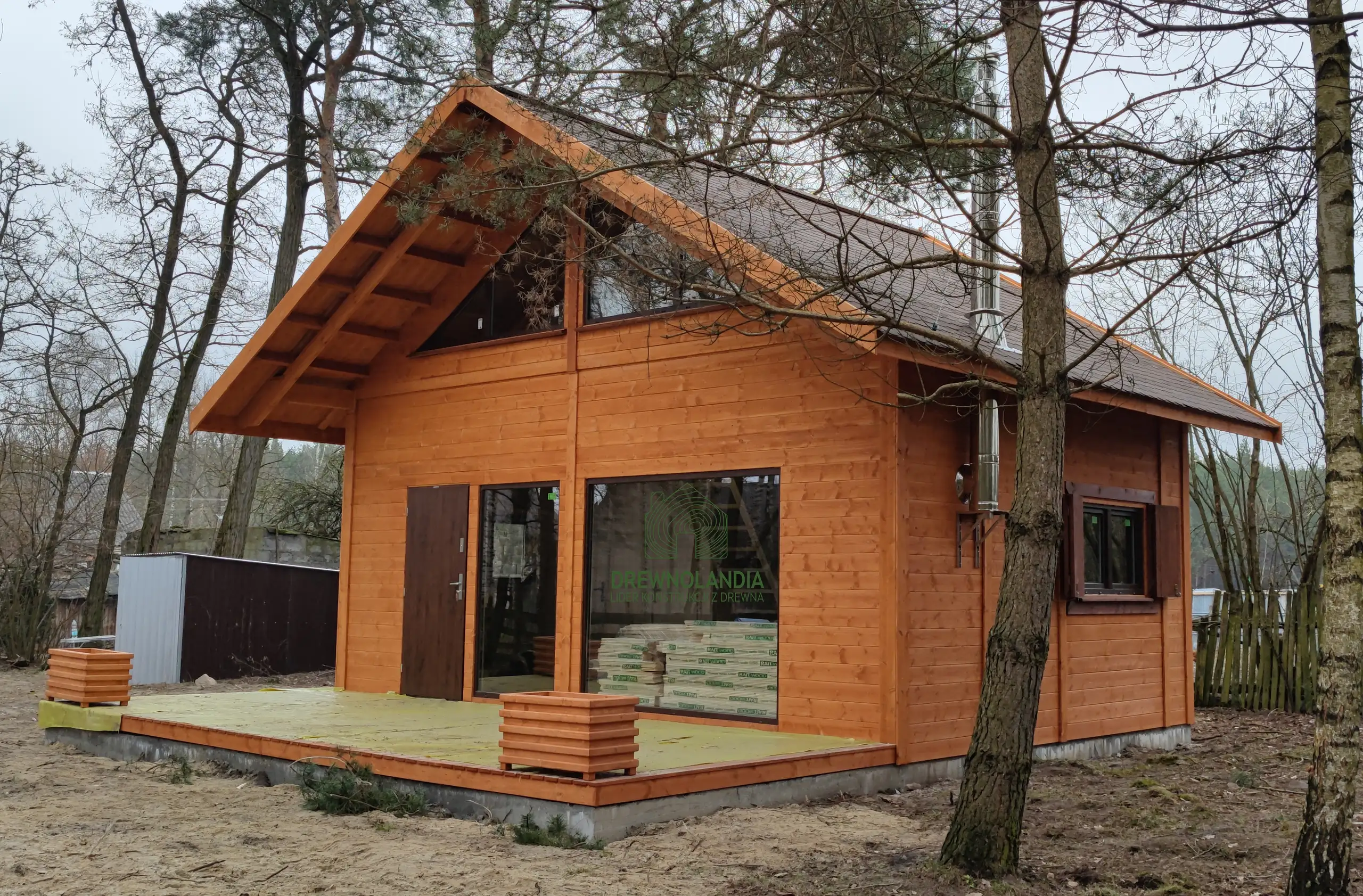 Nowoczesny domek  z antresolą Adam III 7m x 5m