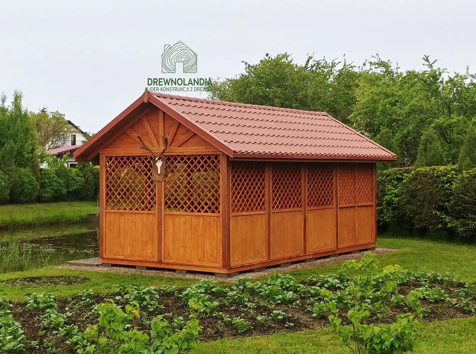 Altana Helena 3x3 połączona z domkiem narzędziowym 3x3