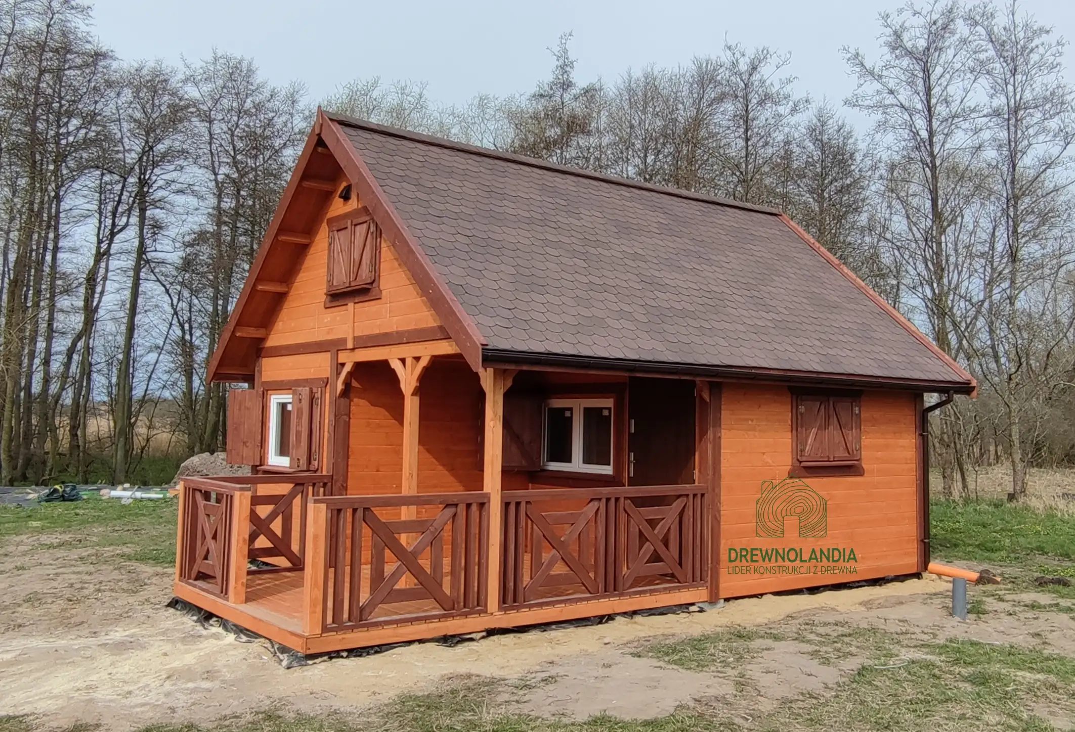 Domek drewniany Wiktor III - 5x6m 