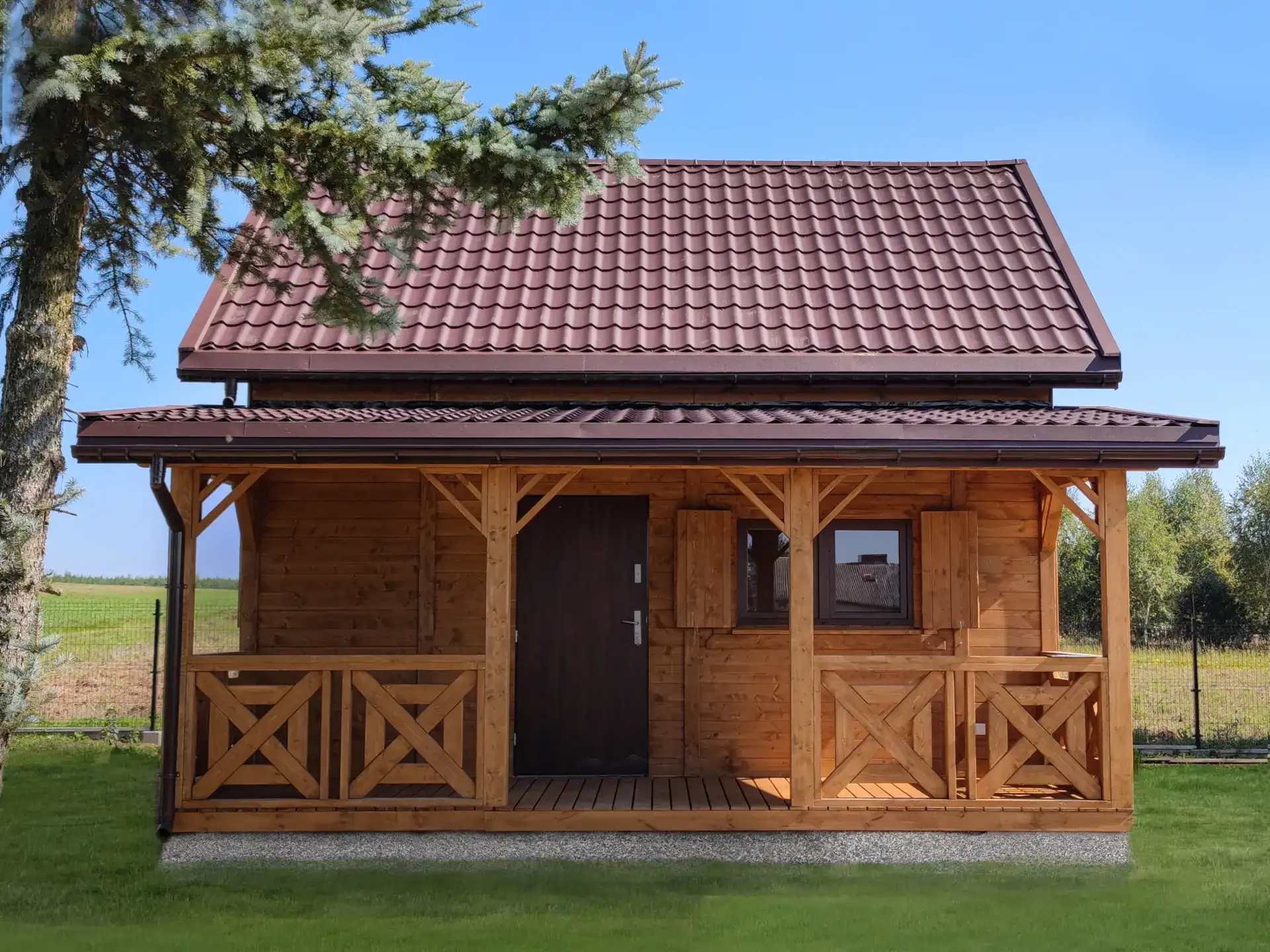 Domek drewniany na działkę Julian - 6x7,5m