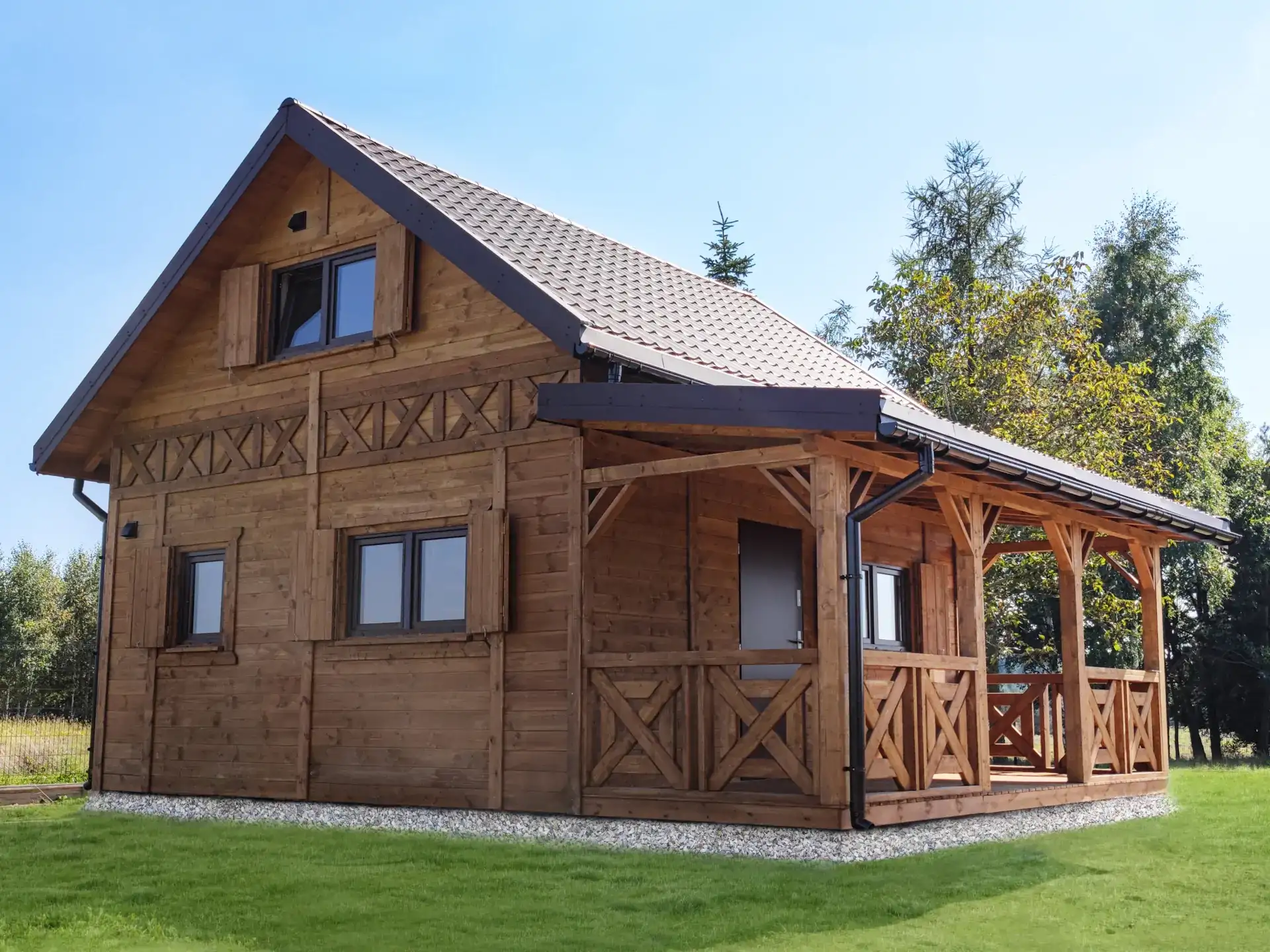 Domek drewniany na działkę Julian - 6x7,5m