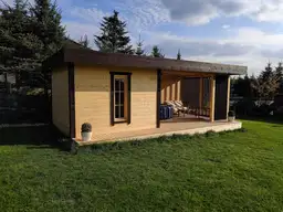 Sauna ogrodowa 8m x 3,5m z przestrzenią wypoczynkową - zdjęcie 4