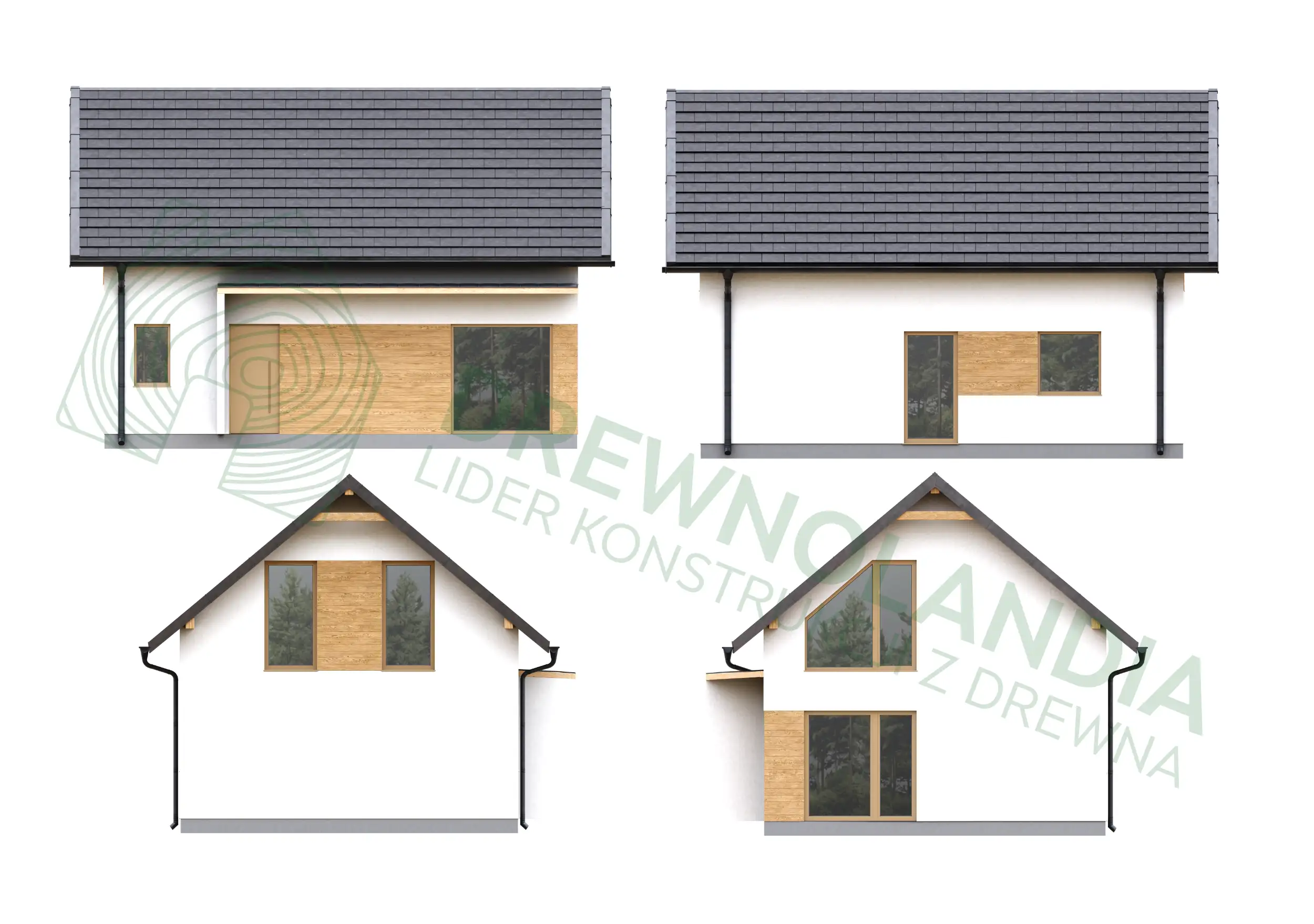 Dom mieszkalny całoroczny DREWNOLANDIA V2  - WT 2021 