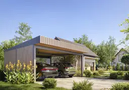 Wiata samochodowa Sara 6x5m – Nowoczesne zadaszenie dla dwóch aut - zdjęcie 1