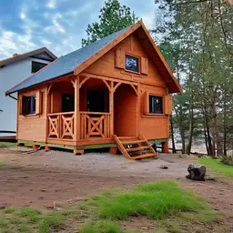 Drewniany domek Wiktor II - 5x5m   - zdjęcie 1