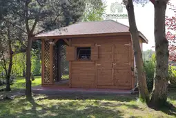 Domek narzędziowy z drewna Kacper - 4,5x3m z drewutnią  - zdjęcie 6