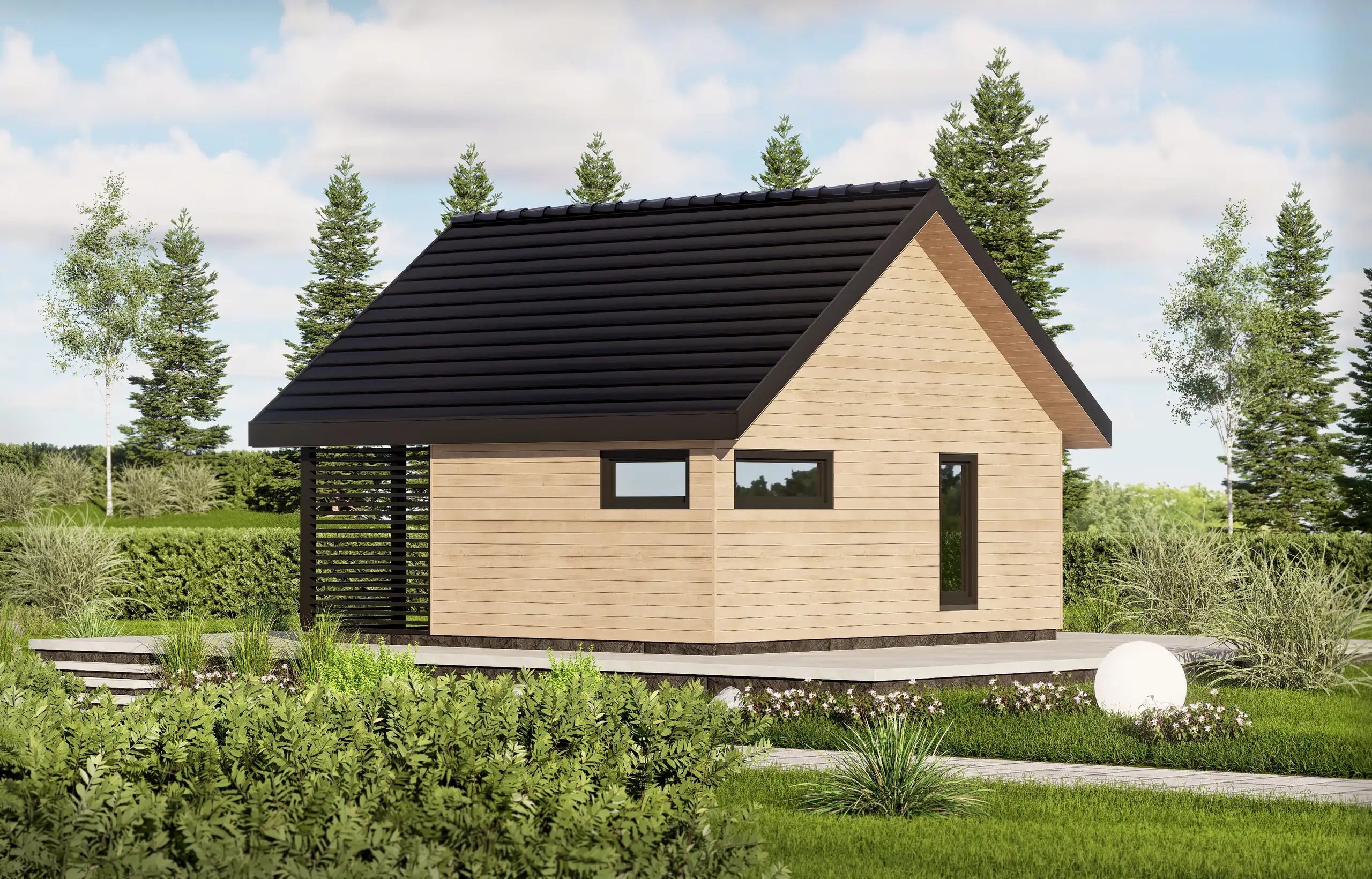 Domek rekreacyjny całoroczny CRA4 - wersja 2 - V2 - 35 m²