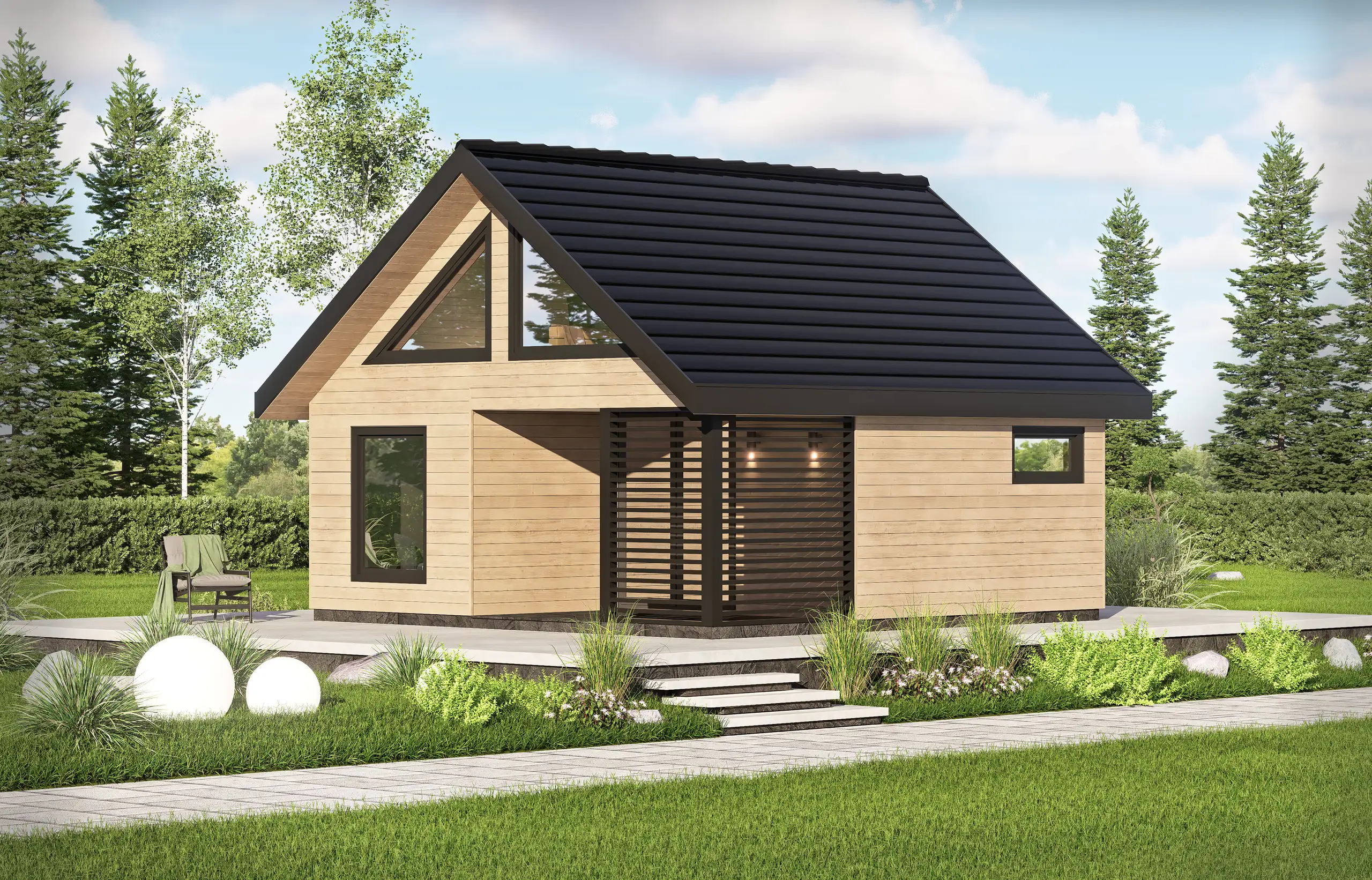 Domek rekreacyjny całoroczny CRA4 - wersja 2 - V2 - 35 m²