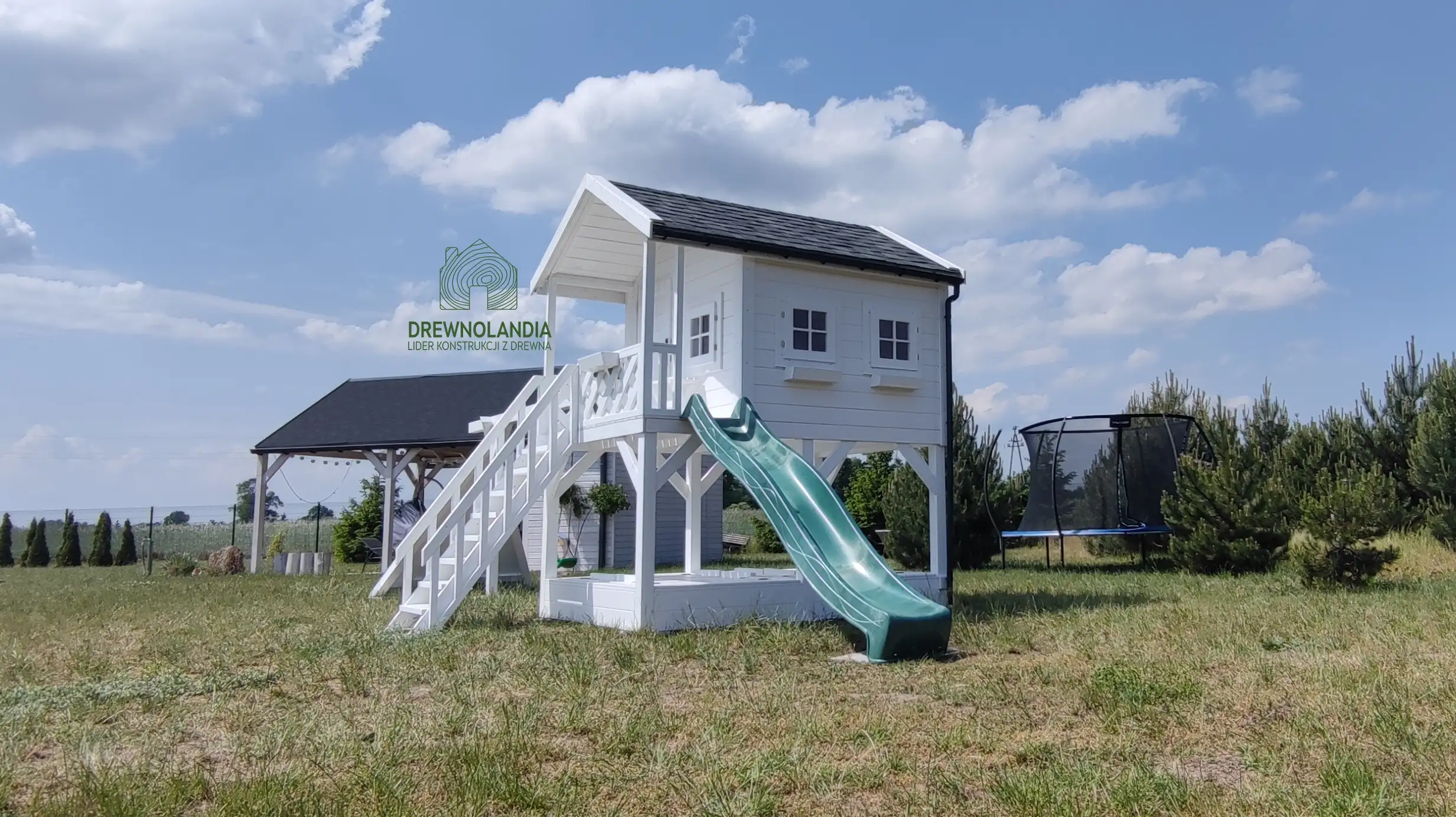 Domek ogrodowy Dla Dzieci Lolek - 2,8x2m z huśtawką 