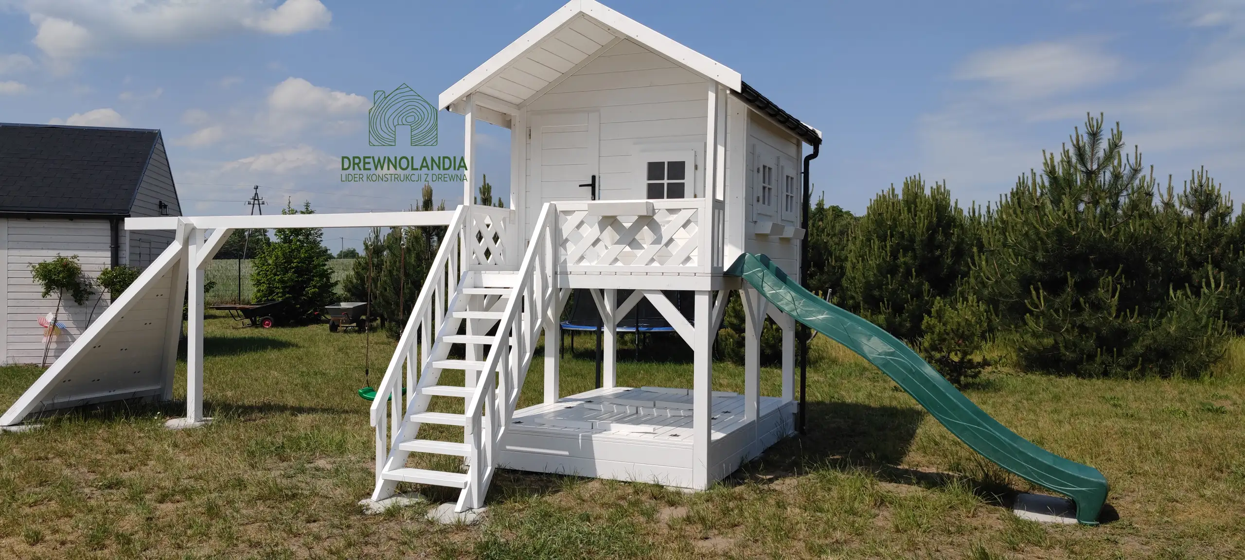 Domek ogrodowy Dla Dzieci Lolek - 2,8x2m z huśtawką 