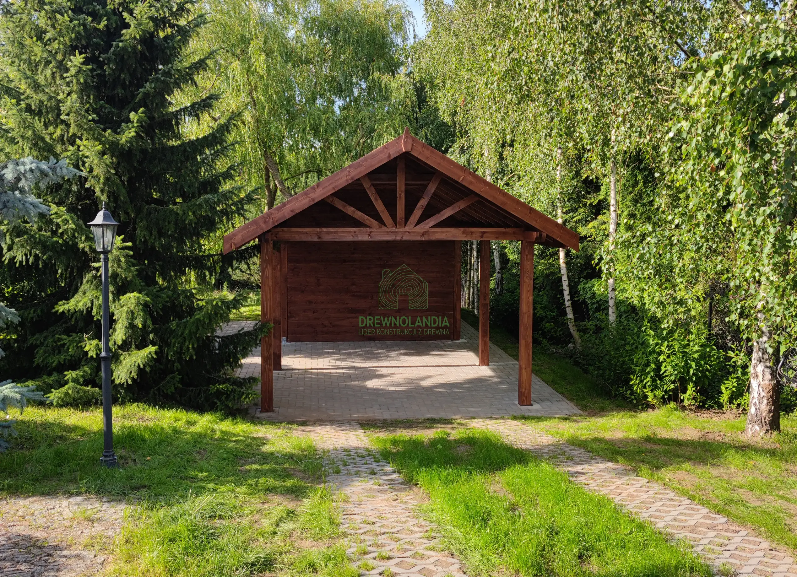 Wiata samochodowa Oliwia 11x3 – Kompaktowa ochrona z miejscem na przechowywanie