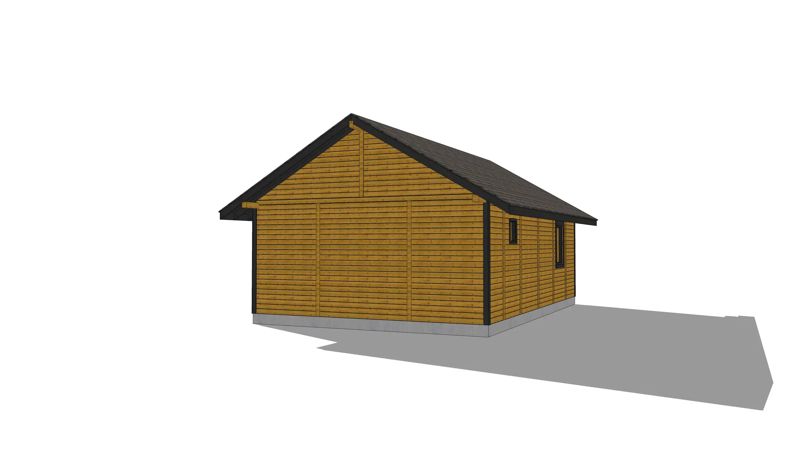 Drewniany domek rekreacyjny całoroczny CRK5 PLUS - jednorodzinny - 54 m²