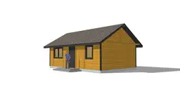 Drewniany domek rekreacyjny całoroczny CRK5 PLUS - jednorodzinny - 54 m² - zdjęcie 14