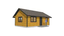 Drewniany domek rekreacyjny całoroczny CRK5 PLUS - jednorodzinny - 54 m² - zdjęcie 19