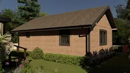 Drewniany domek rekreacyjny całoroczny CRK5 PLUS - jednorodzinny - 54 m² - zdjęcie 8