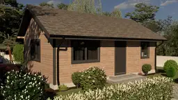 Drewniany domek rekreacyjny całoroczny CRK5 PLUS - jednorodzinny - 54 m² - zdjęcie 9