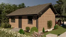 Drewniany domek rekreacyjny całoroczny CRK5 PLUS - jednorodzinny - 54 m² - zdjęcie 11