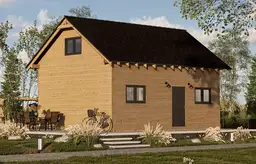 Drewniany domek rekreacyjny całoroczny CRK18 PLUS - jednorodzinny - 48 m² - zdjęcie 4