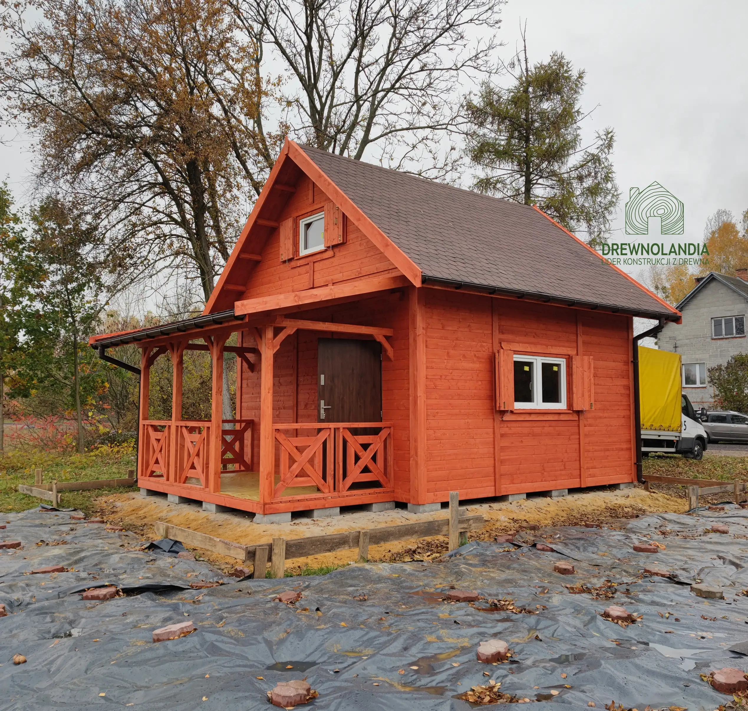 Domek Ogrodowy z tarasem Marcel II - 5x5m 