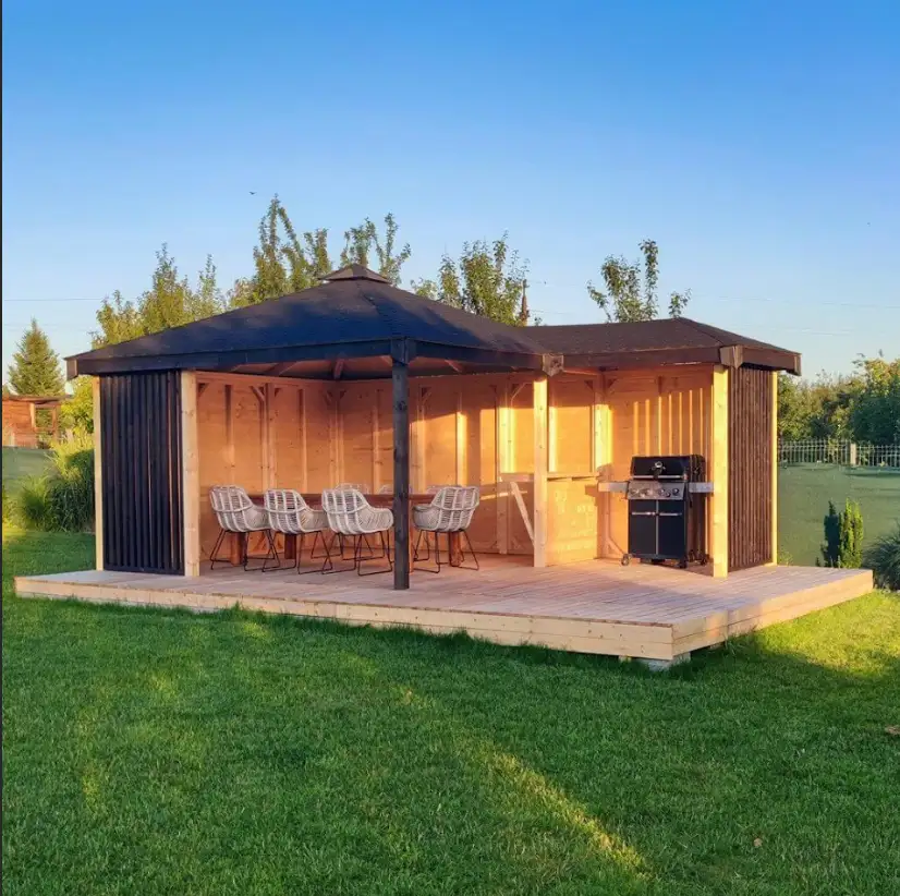 Altana Grillowa Blanka - 4m x 4m + 2m x 1,5m