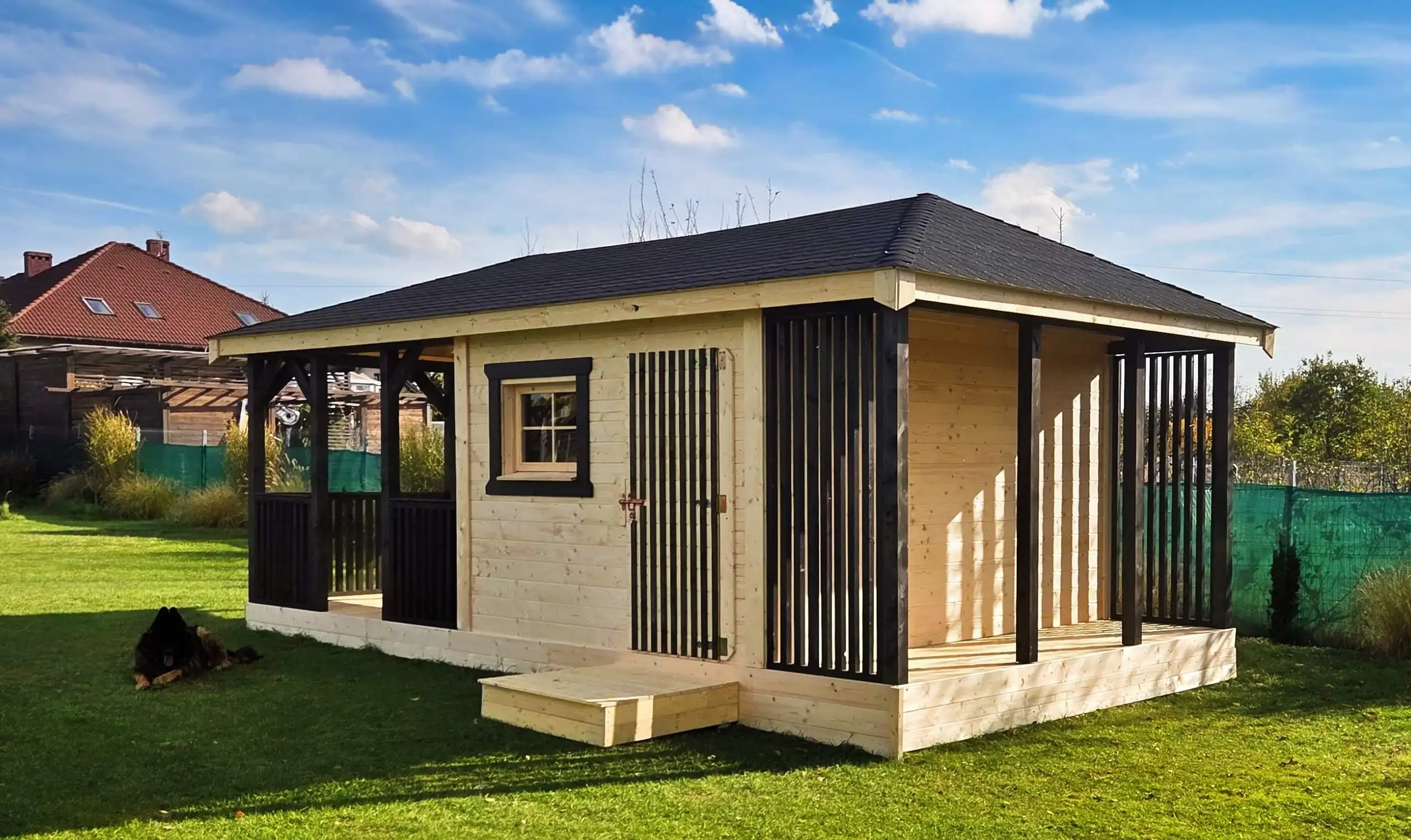 Modułowy Domek z Altaną i Drewutnią Ludwik v2 6×3 m