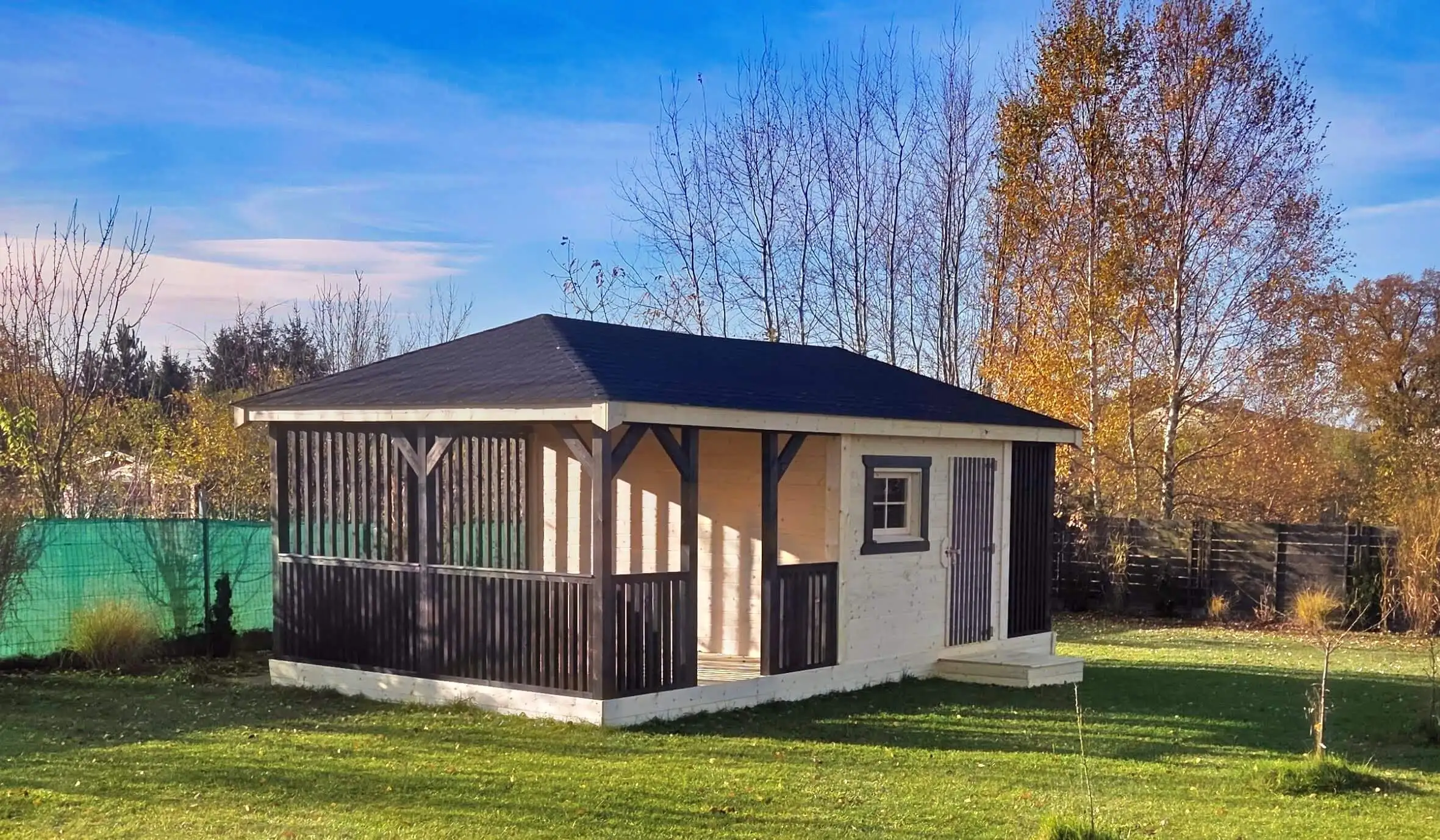 Altana Rekreacyjna z Domkiem i drewutnią Ludwik v4 7×4 m