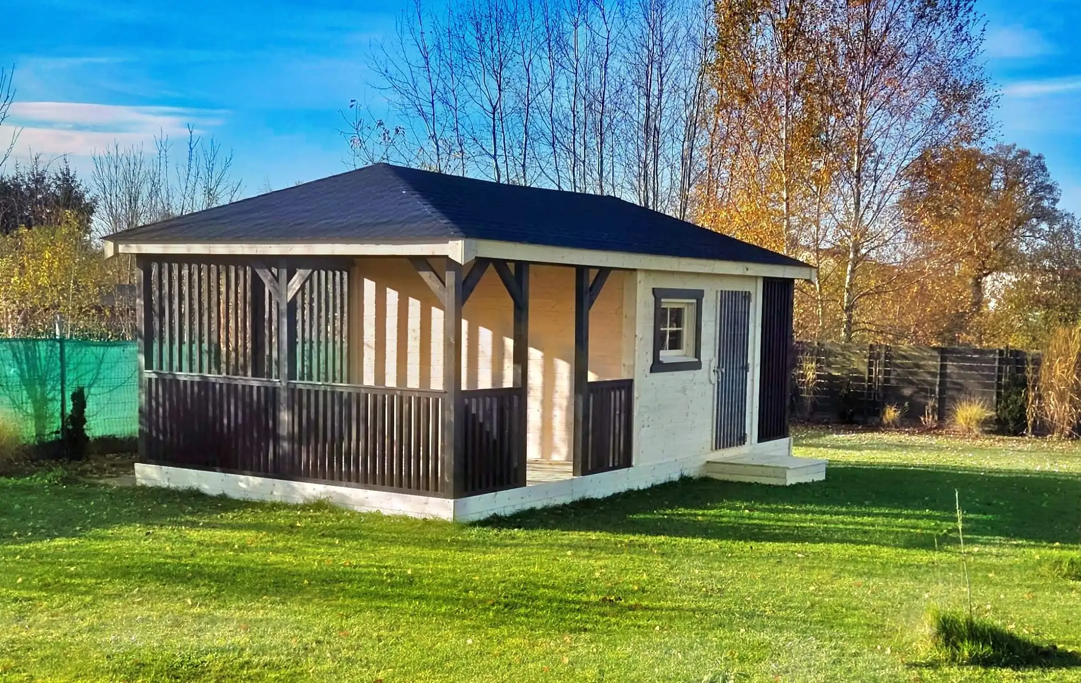 Altana Rekreacyjna z Domkiem i drewutnią Ludwik v4 7×4 m