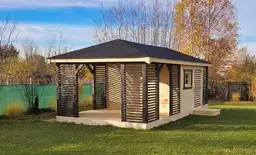 Zabudowa Ogrodowa 3w1: Altana, Domek, Drewutnia Ludwik v5 7×3 m - zdjęcie 4