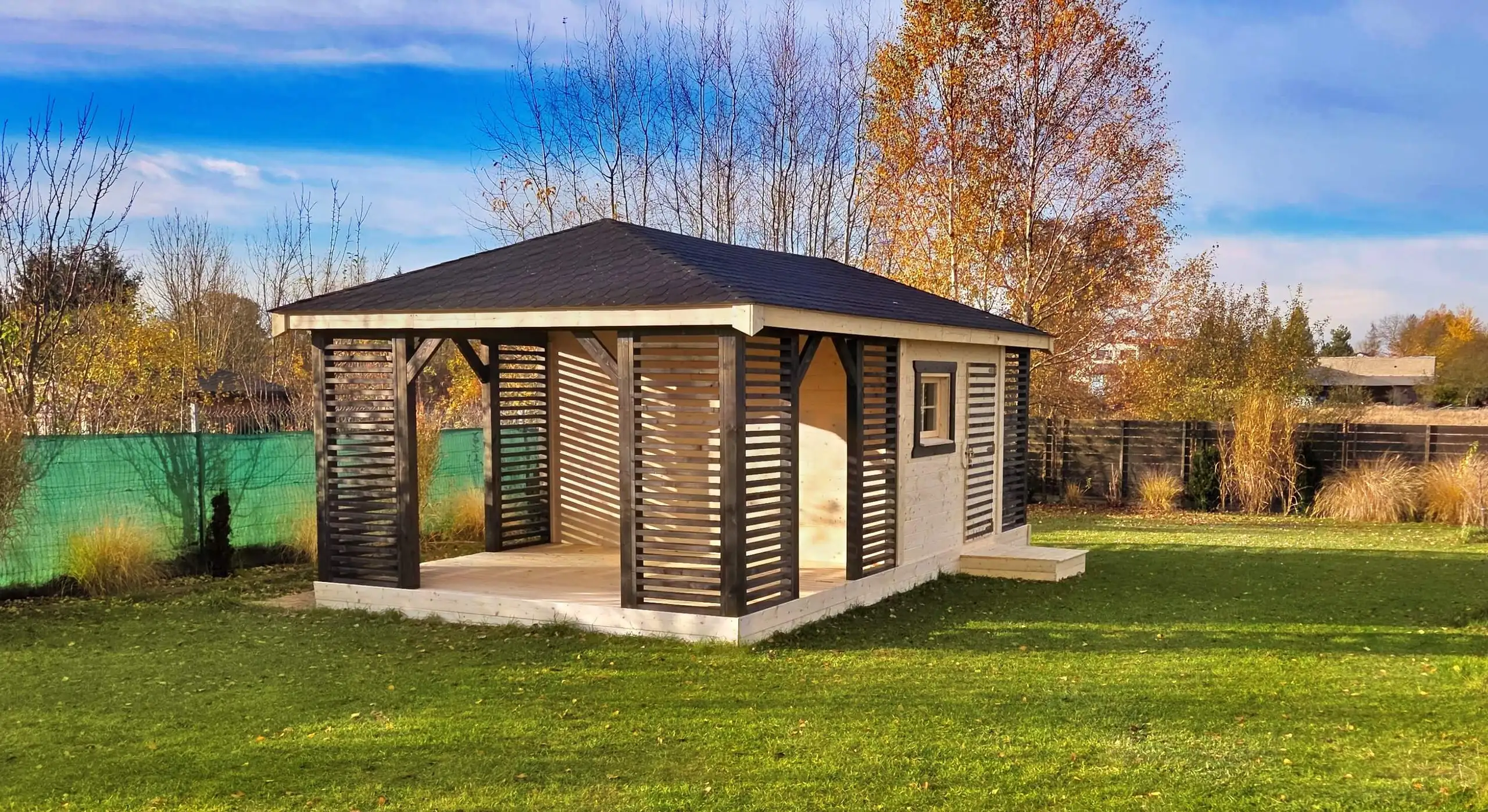 Zabudowa Ogrodowa 3w1: Altana, Domek, Drewutnia Ludwik v5 7×3 m