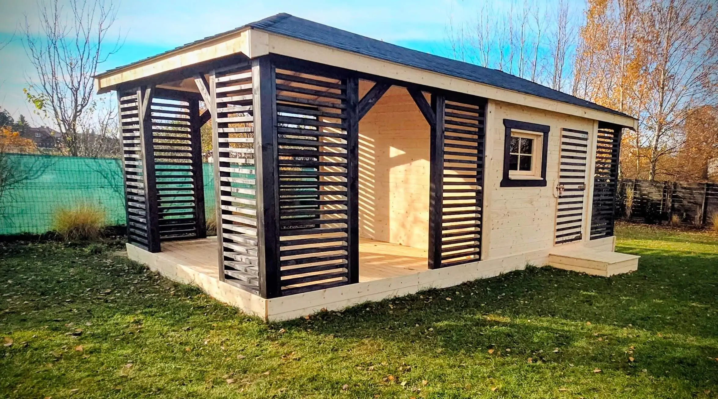 Zabudowa Ogrodowa 3w1: Altana, Domek, Drewutnia Ludwik v5 7×3 m