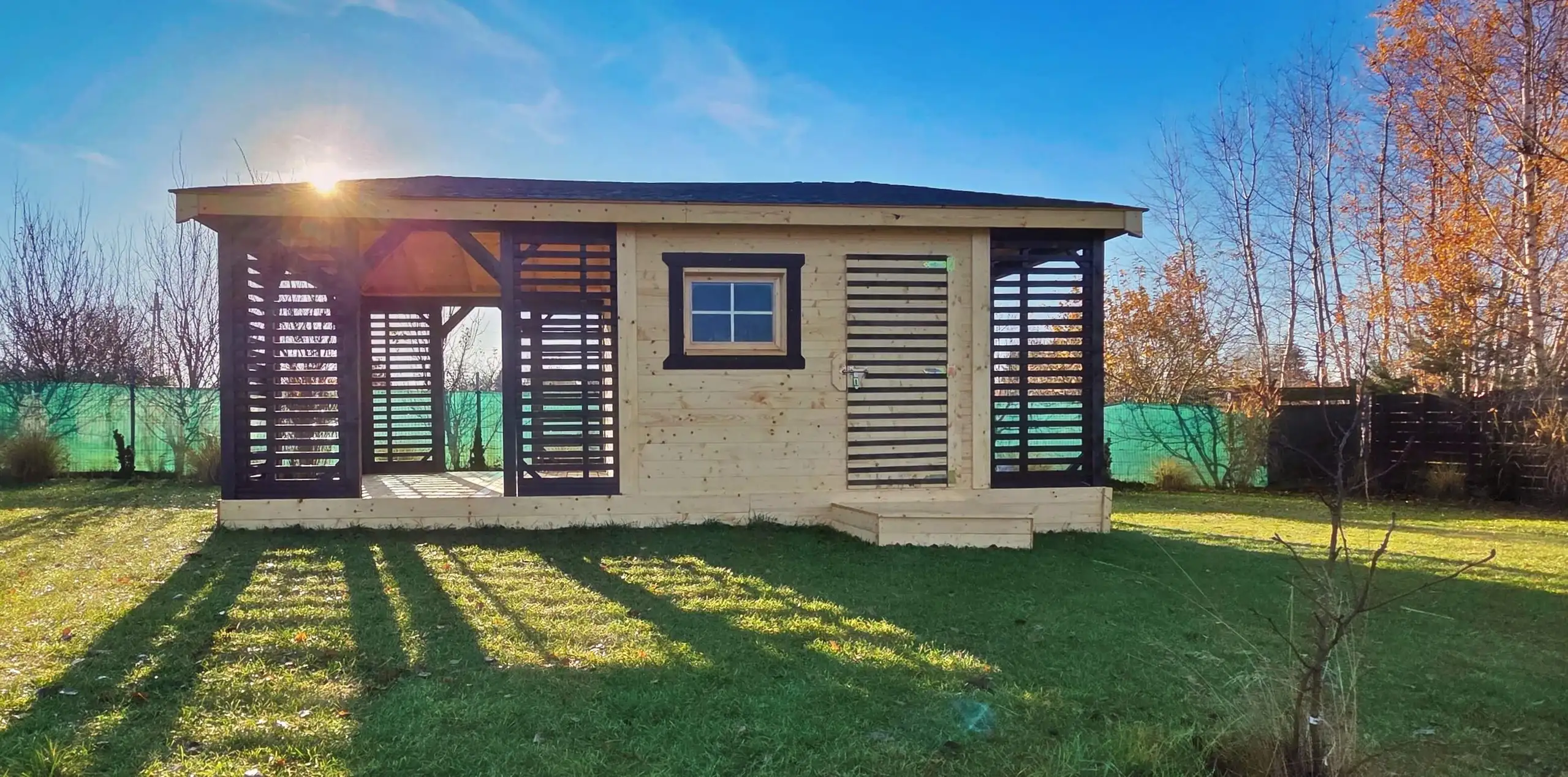 Zabudowa Ogrodowa 3w1: Altana, Domek, Drewutnia Ludwik v5 7×3 m