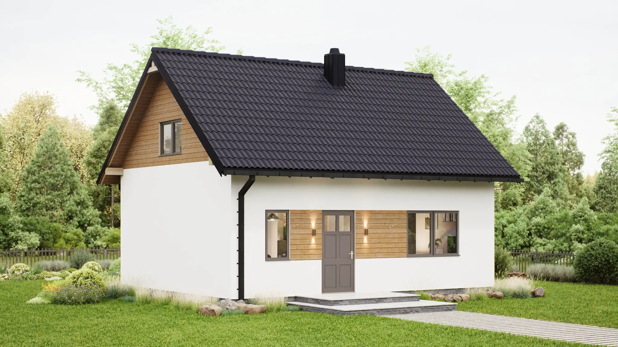 Najtańszy Dom Całoroczny w Polsce CLT3 – WT2021 – 50 m² + Poddasze