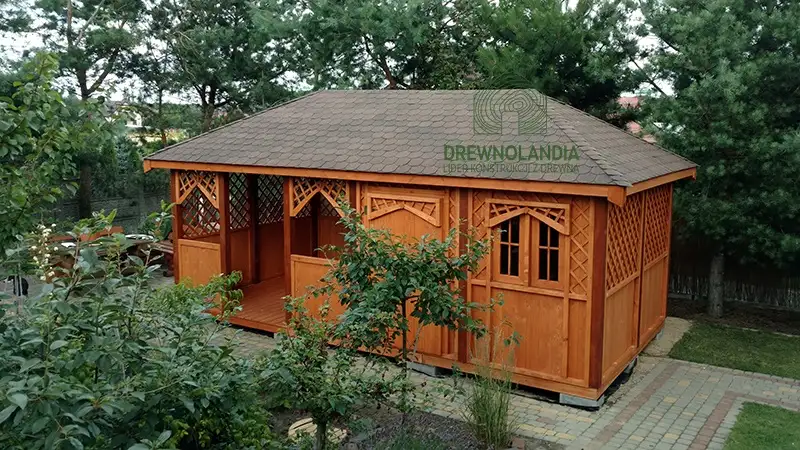 Altana Helena 3x3 połączona z domkiem narzędziowym 3x3