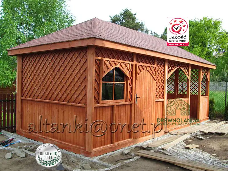 Altana Helena 3x3 połączona z domkiem narzędziowym 3x3