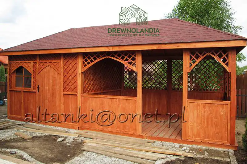 Altana Helena 3x3 połączona z domkiem narzędziowym 3x3