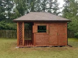 Domek narzędziowy z drewna Kacper - 4,5x3m z drewutnią  - zdjęcie 10