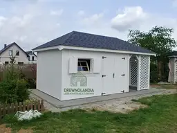 Domek narzędziowy z drewna Kacper - 4,5x3m z drewutnią  - zdjęcie 23