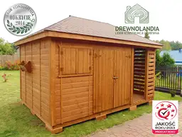 Domek narzędziowy z drewna Kacper - 4,5x3m z drewutnią  - zdjęcie 25