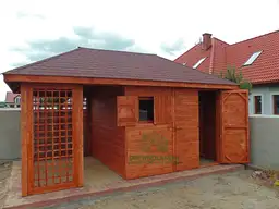 Domek narzędziowy z drewna Kacper - 4,5x3m z drewutnią  - zdjęcie 29