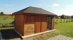 Domek narzędziowy z drewna Kacper - 4,5x3m z drewutnią  - zdjęcie 33