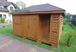 Domek narzędziowy z drewna Kacper - 4,5x3m z drewutnią  - zdjęcie 35