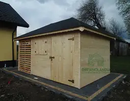Domek narzędziowy z drewna Kacper - 4,5x3m z drewutnią  - zdjęcie 37