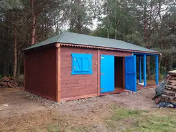 Domek narzędziowy z drewna Kacper - 4,5x3m z drewutnią  - zdjęcie 39